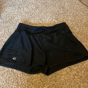 Black athletic shorts